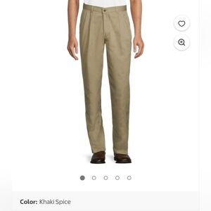 NWT George Wrinkle Resistant pleated pant 54×30 Khaki Spice